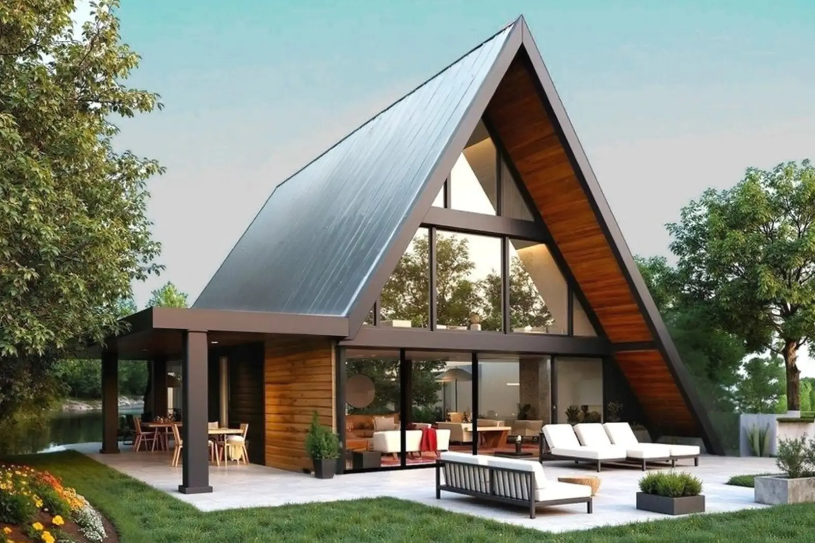 Строительство A-frame дома в Губинском районе. 2024 г.